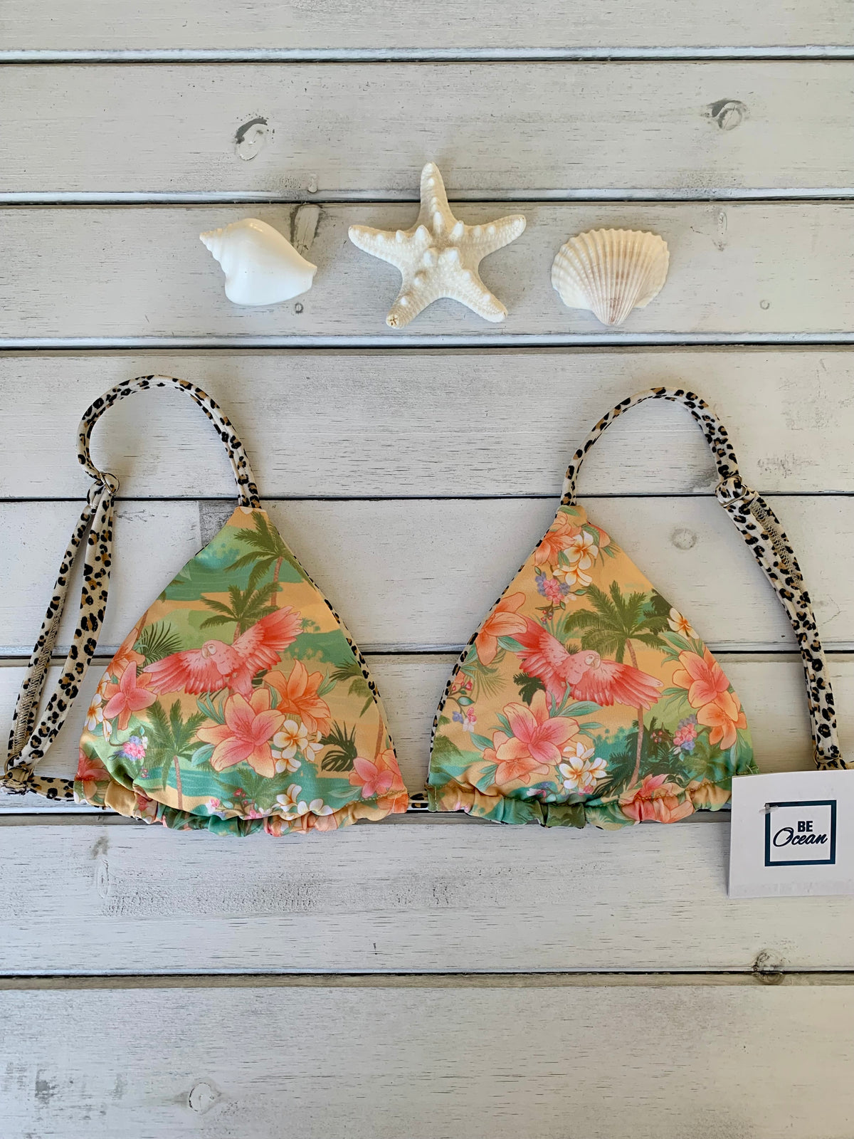 Reversible Thong & Triangle Padded Bra Bikini Set - REGINA HAPPINESS