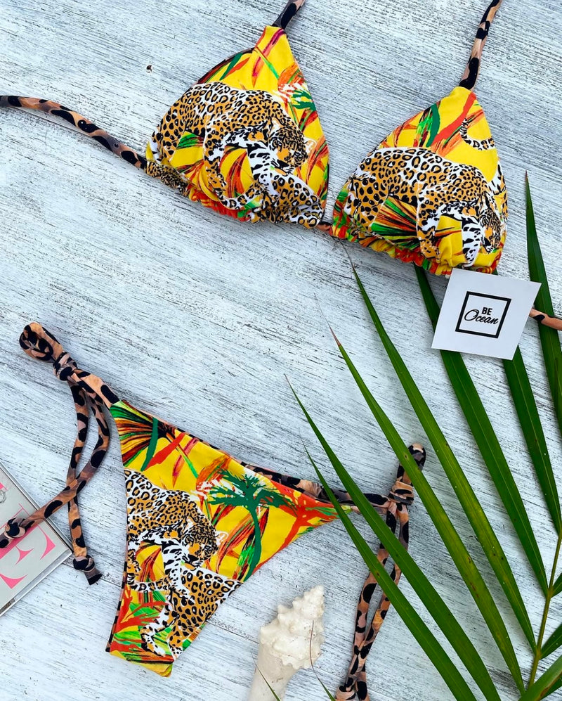 Reversible Thong & Triangle Padded Bra Bikini Set - PAMELA ZIMBABWE
