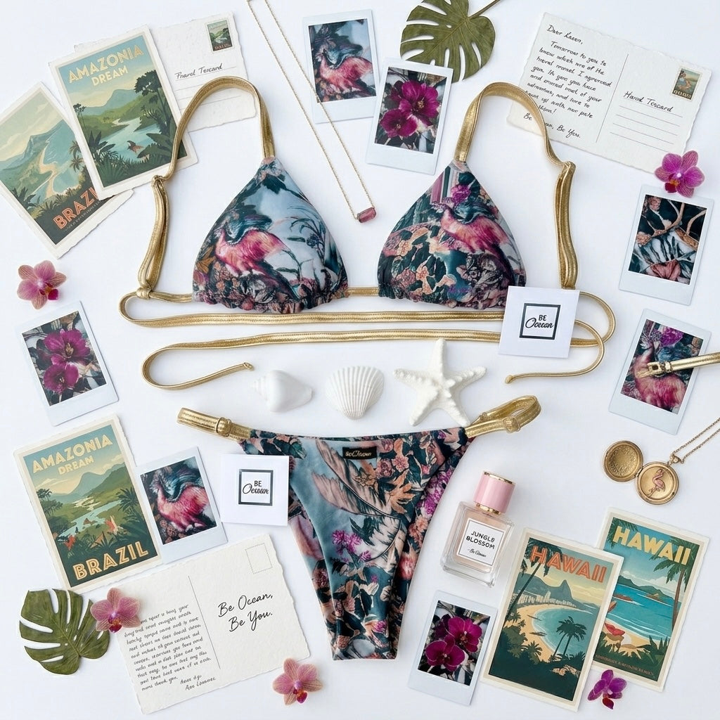 Triangle Thong & Padded Bra Bikini Set - REGINA LOYALTY