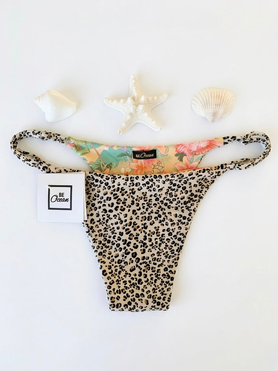 Reversible Thong & Triangle Padded Bra Bikini Set - REGINA HAPPINESS