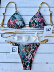 Triangle Thong & Padded Bra Bikini Set - REGINA LOYALTY