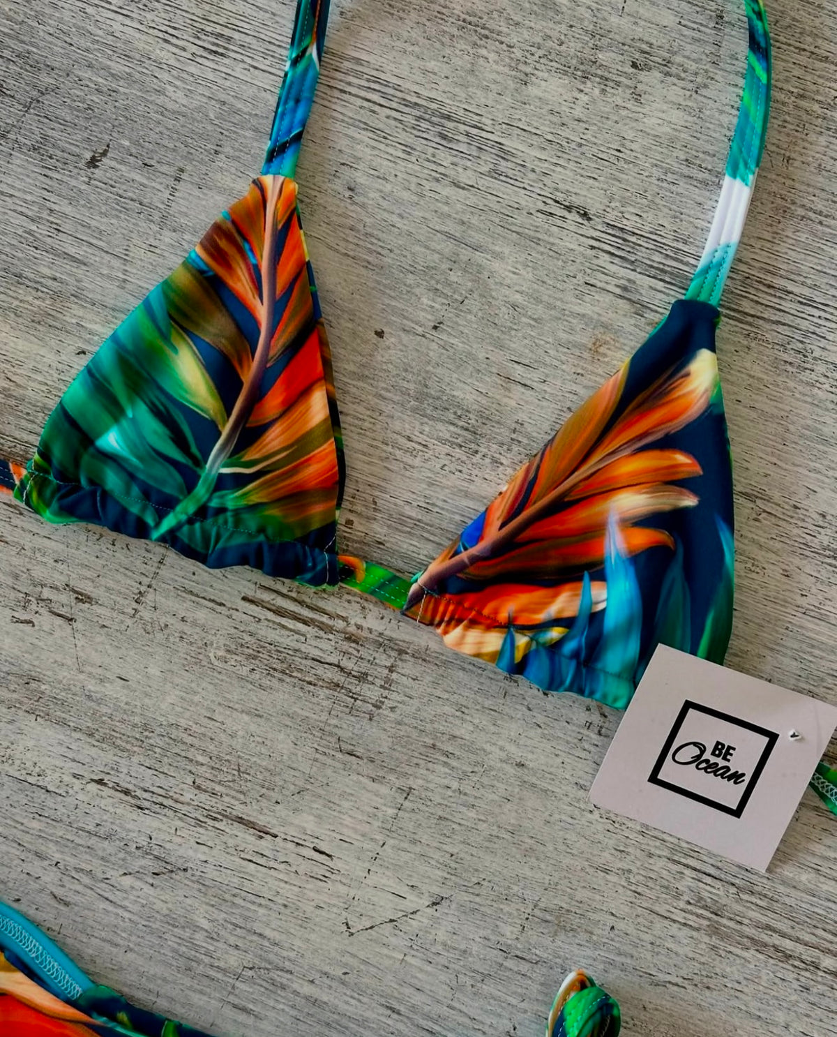 Micro Bikini One-size Thong & Non Padded Triangle Bra Set - BRAZIL