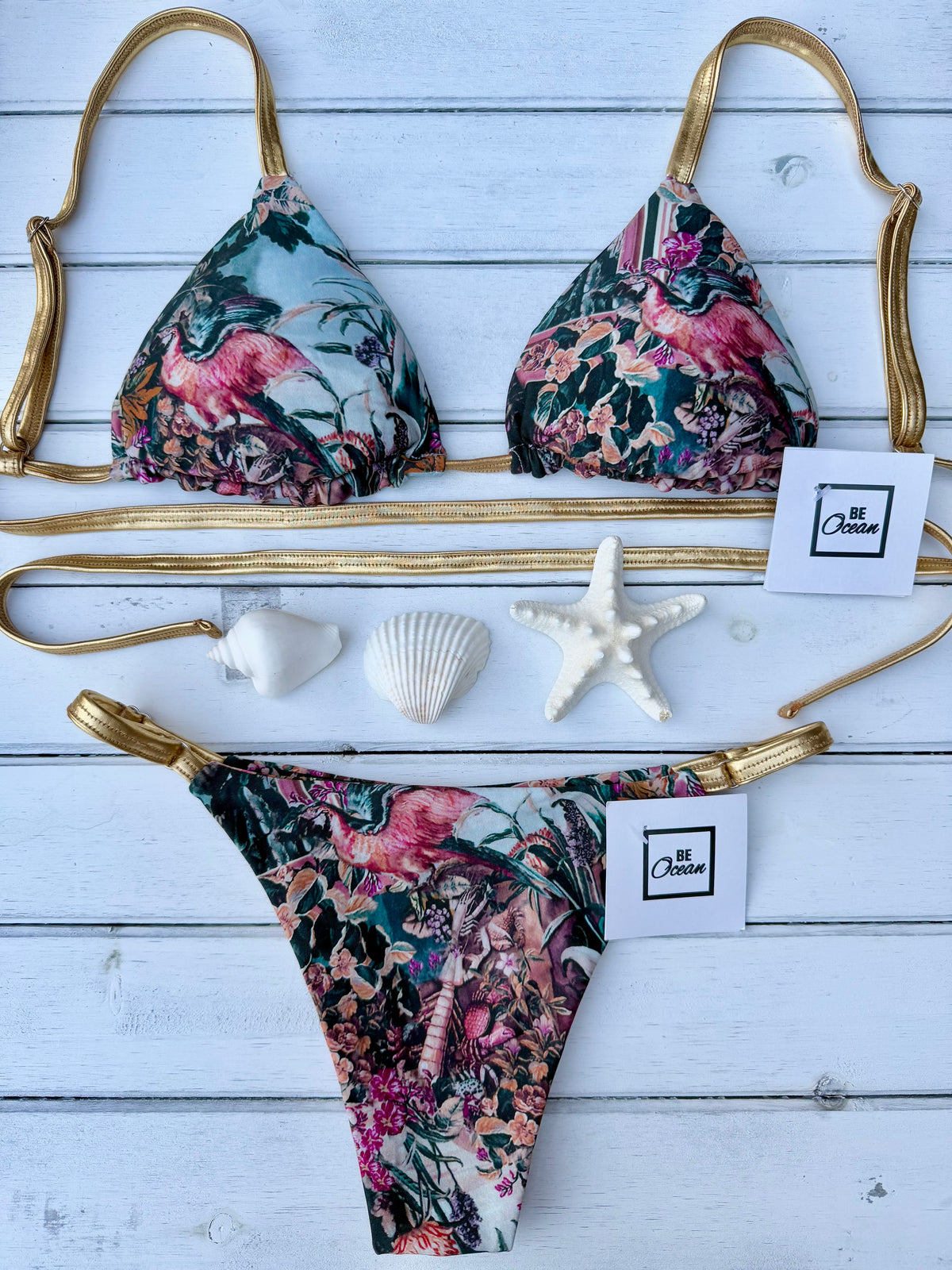 Triangle Thong & Padded Bra Bikini Set - REGINA LOYALTY