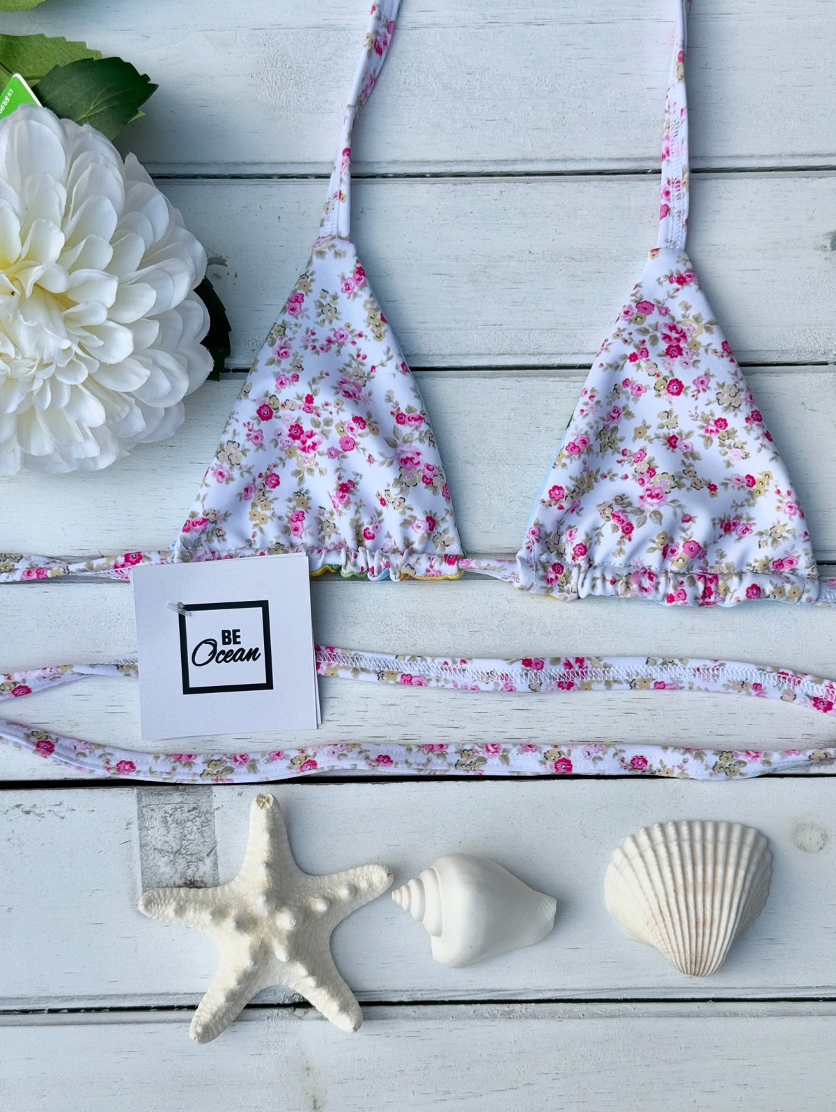 Micro Bikini One-size Thong & Non Padded Triangle Bra Reversible Set - PAMELA POSITANO