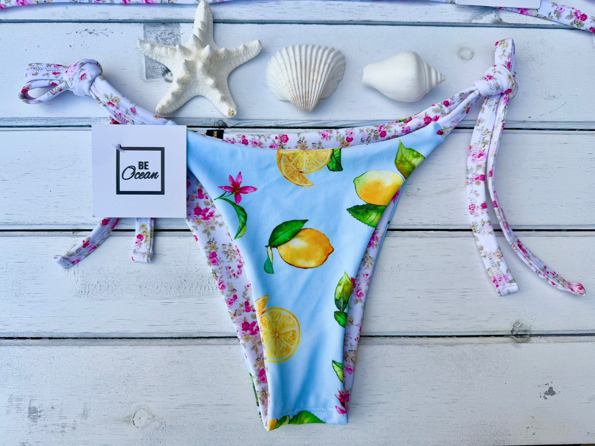 Triangle Thong & Padded Bra Bikini Set - PAMELA POSITANO