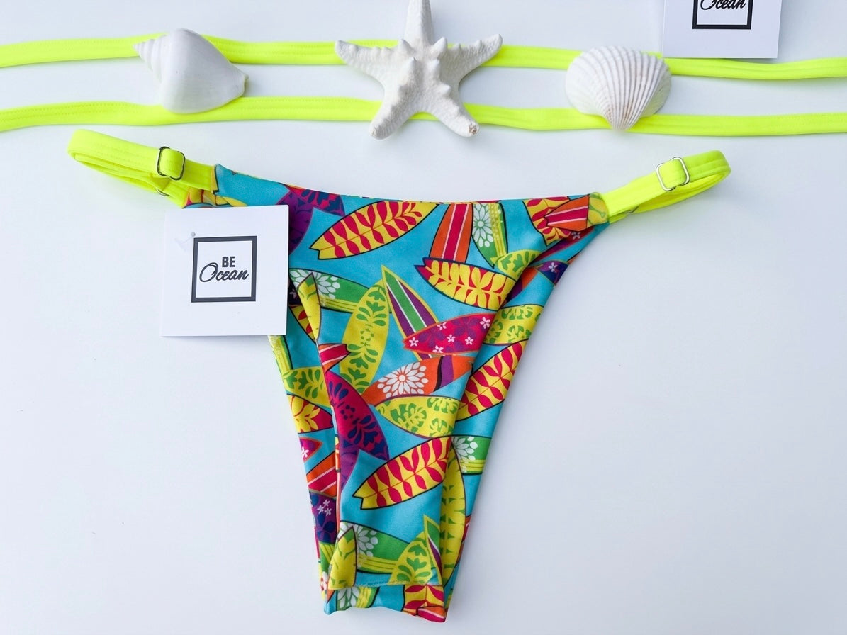 Triangle Thong & Padded Bra Bikini Set - REGINA SURFIN’ BIRD
