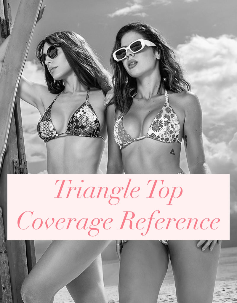 Reversible Thong & Triangle Padded Bra Bikini Set - PAMELA HORSES