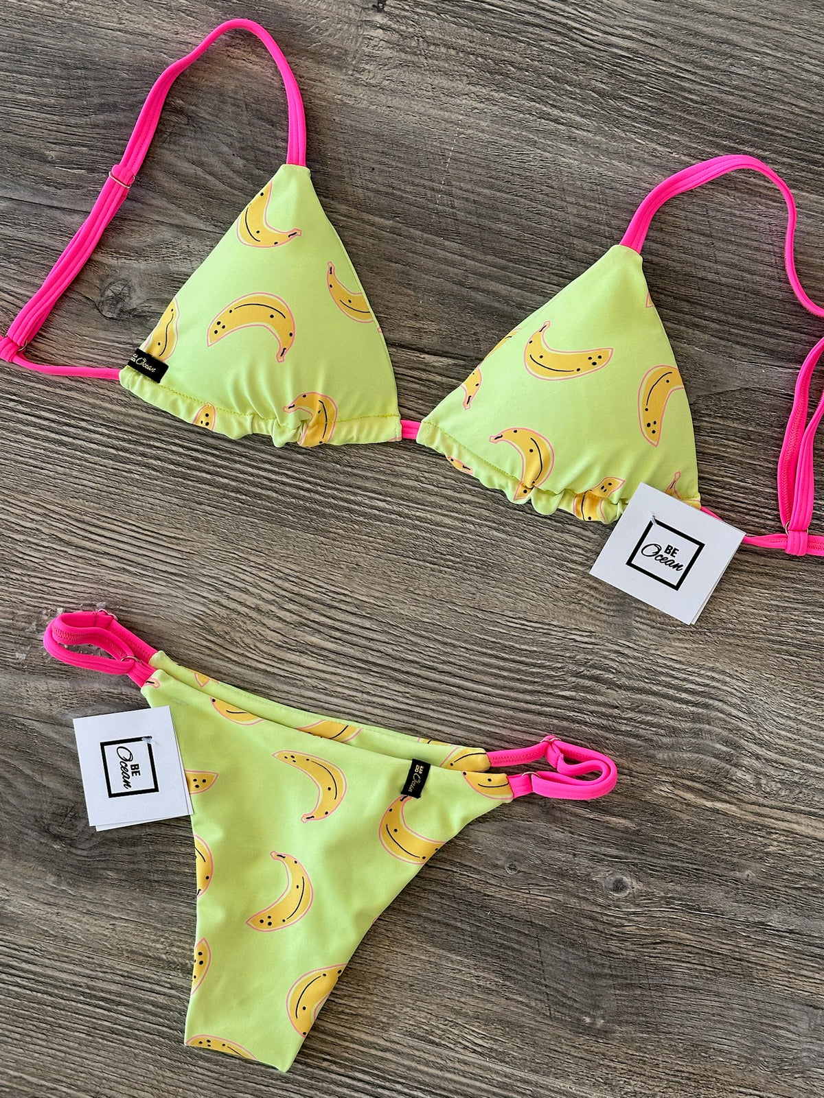 Triangle Thong & Padded Bra Bikini Set - REGINA BEACH BANANA