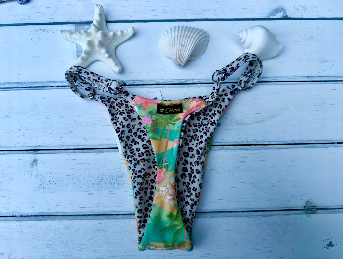 Micro Bikini One-size Thong & Non Padded Triangle Bra Set - REGINA HAPPINESS