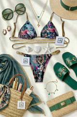 Triangle Thong & Padded Bra Bikini Set - REGINA LOYALTY