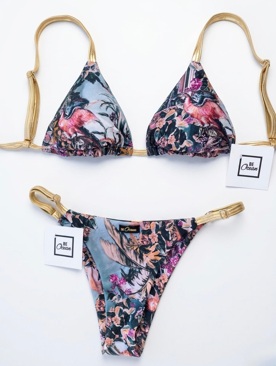 Triangle Thong & Padded Bra Bikini Set - REGINA LOYALTY