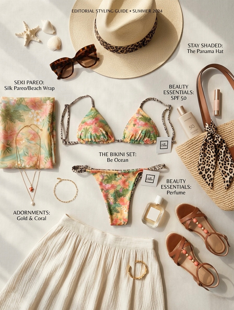 Reversible Thong & Triangle Padded Bra Bikini Set - REGINA HAPPINESS