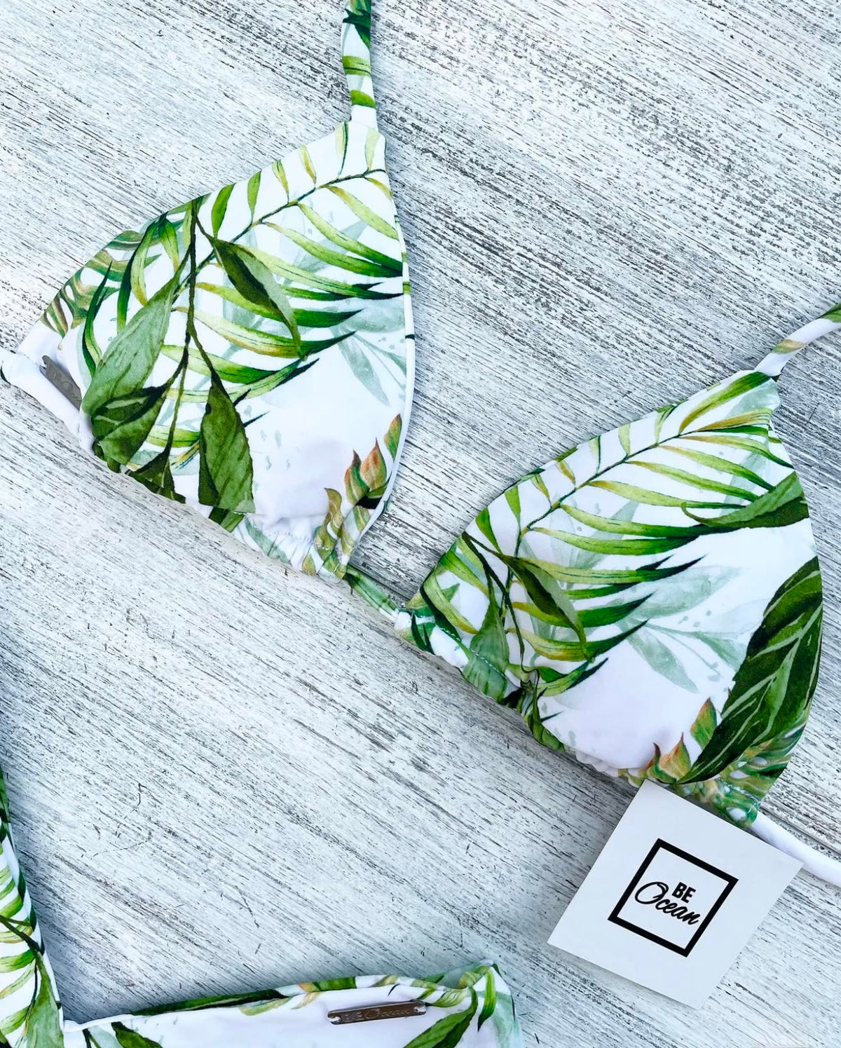 V-Cut Thong & Padded Bra Bikini Set - PUERTO RICO